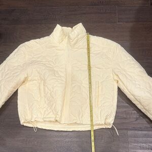 Love Tree Cream Floral Women's Puffer Jacket